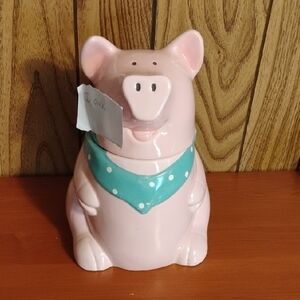 Vintage Pink Pig Cookie Jar